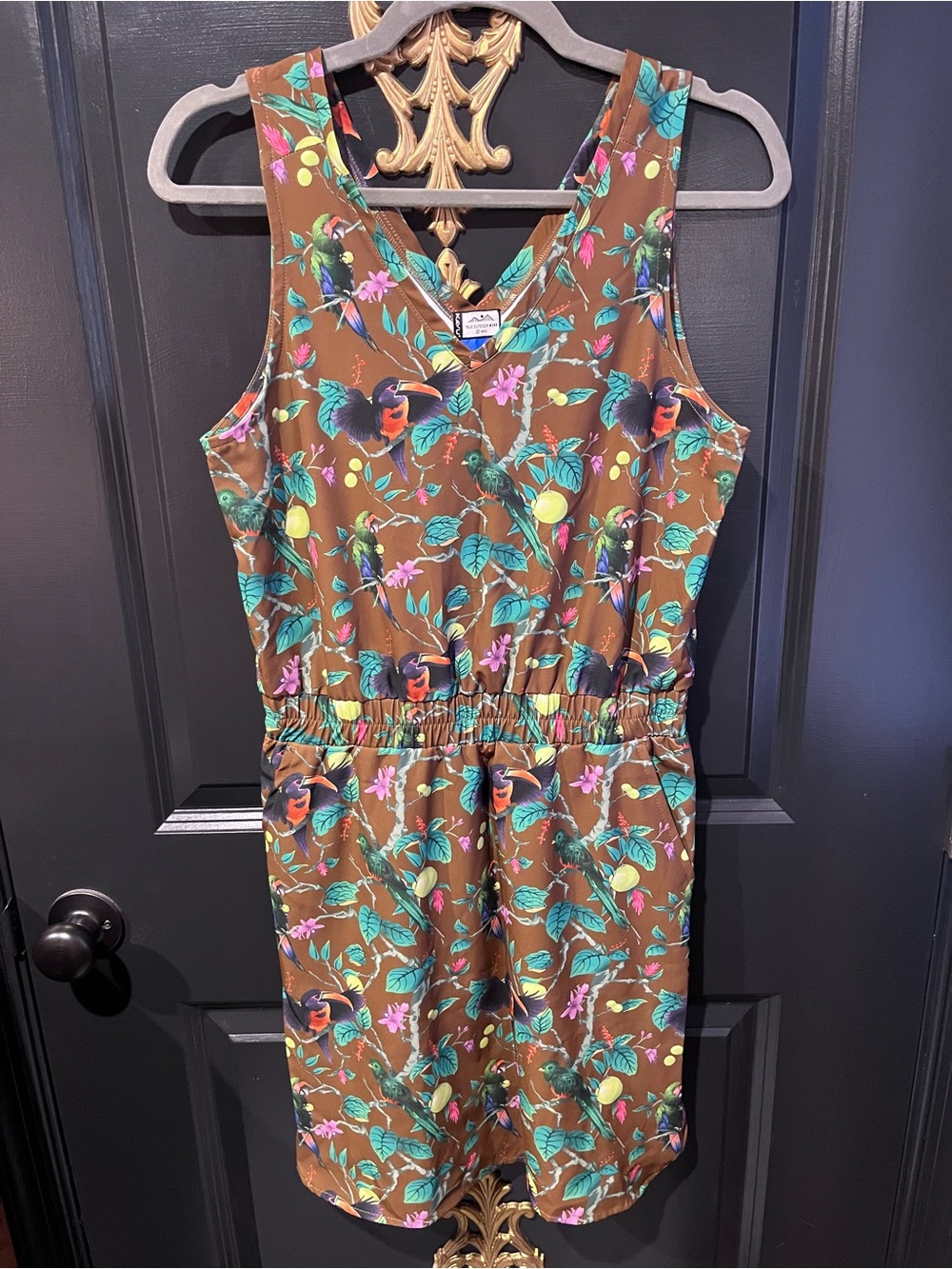 Kavu Floral Dress with Elastic Waist & Pockets